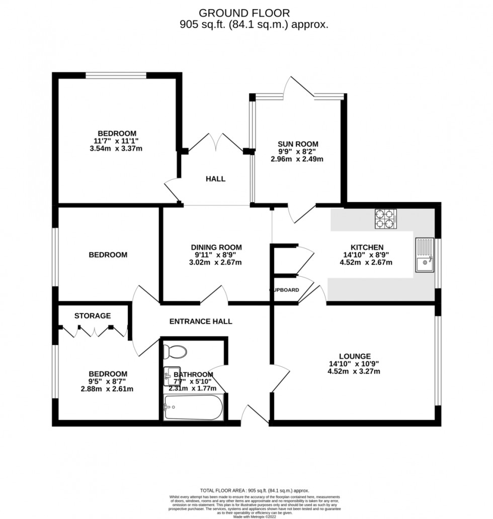 Floorplan for Crabbe's Close, Feltwell