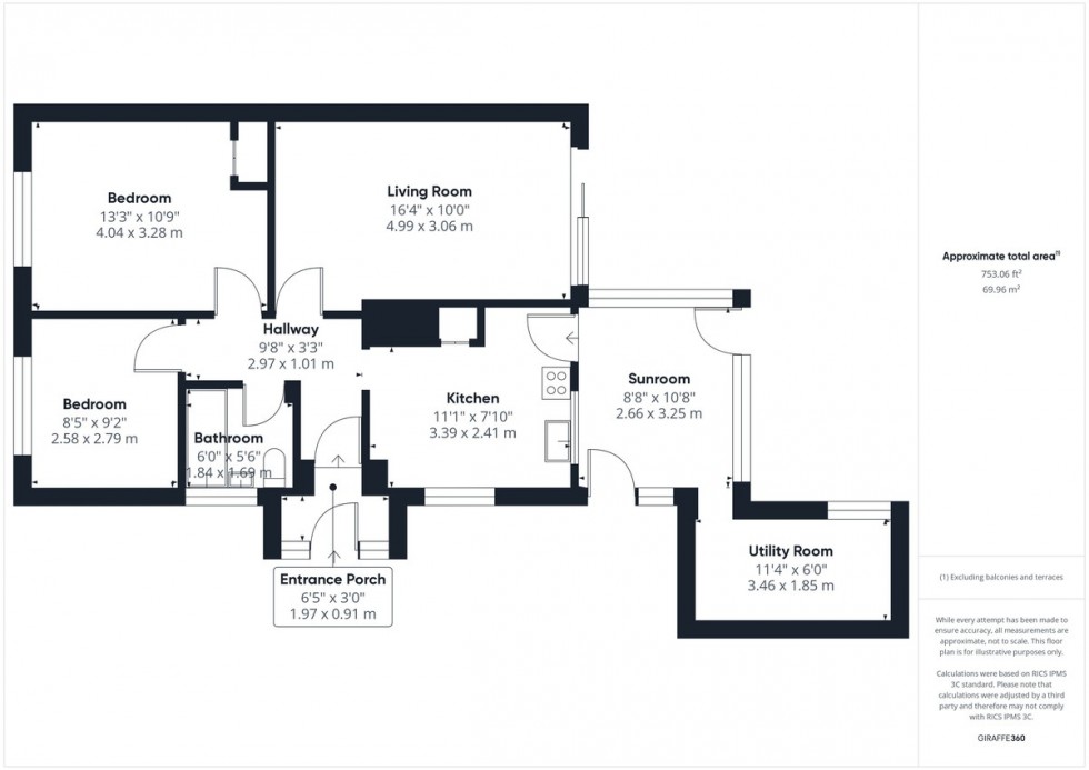 Floorplan for Church Close, Brandon